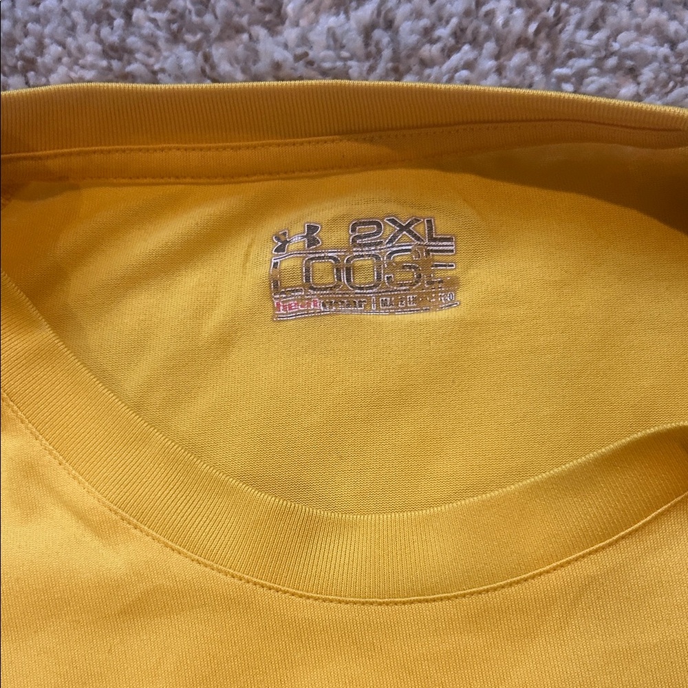 Under Armour Men's Bright Yellow Tee - Picture 2 of 4